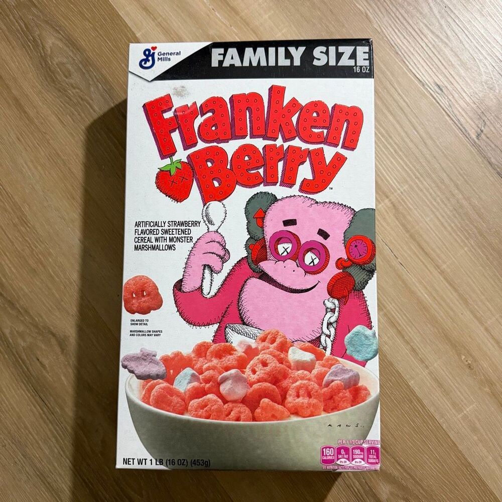 Kaws X Monster Reese’s Puff Collectable Cereal Boxes Family Size Complexcon Art - Picture 3 of 10